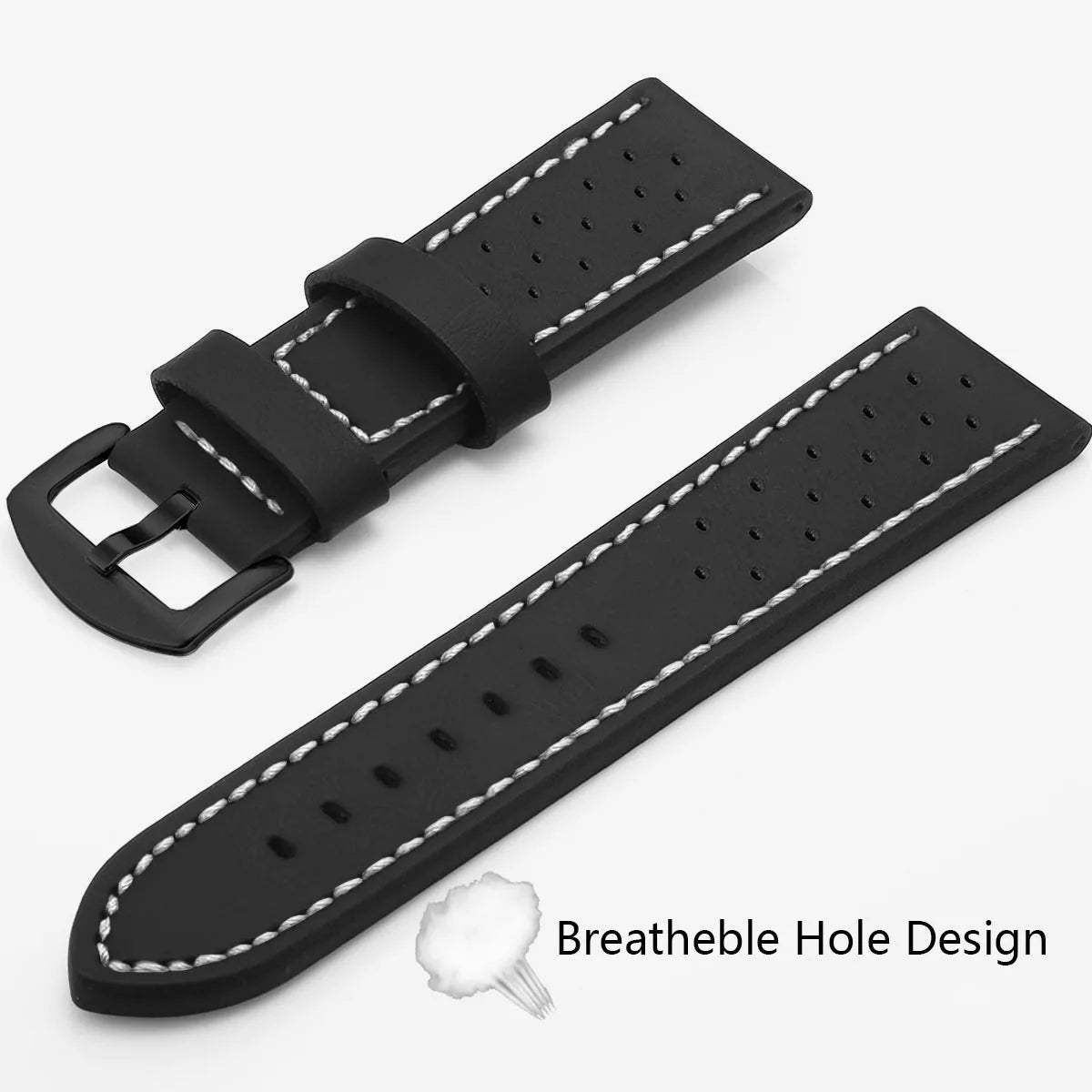 SAMCO Watch Band Strap Sport Vintage Leather Watchband Stainless Steel Buckle Watch Accessories 18mm 20mm 22mm 24mm