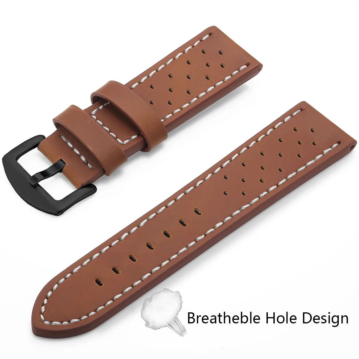 SAMCO Watch Band Strap Sport Vintage Leather Watchband Stainless Steel Buckle Watch Accessories 18mm 20mm 22mm 24mm